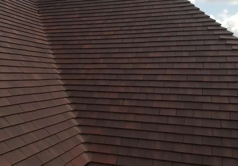 Red roofing tiles